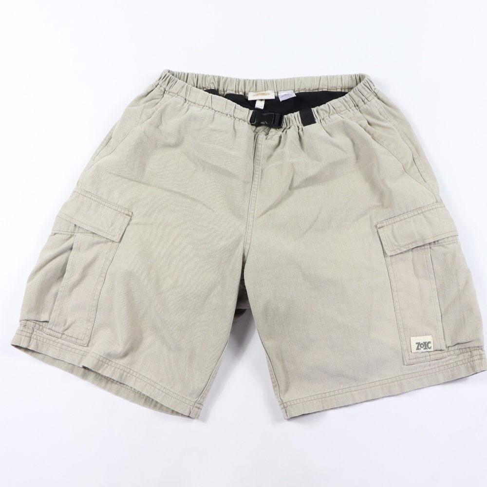 Zoic Mens Medium Padded Cargo Cycling Shorts Khaki
